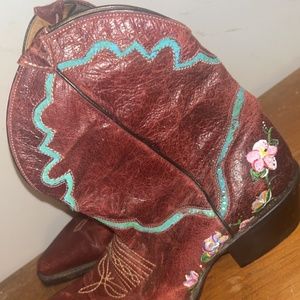 J.B Dillon Hand Painted Cowgirl Boots